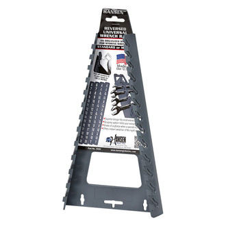 Hansen Global® - 13-Slot Gray Reversed Universal Wrench Rack