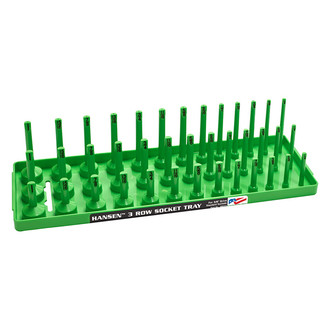 Hansen Global® - 3/8" Drive 39-Slot SAE 3-Row Socket Tray