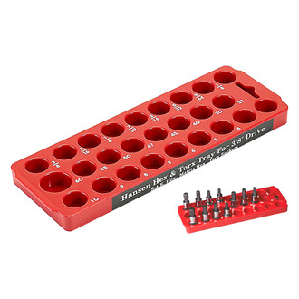 Hansen Global® - 26-Slot Hex/Torx Bit Tray