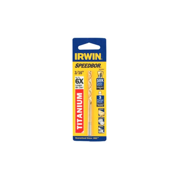 IRWIN® - TURBOMAX™ 13/64" Titanium HSS SAE Straight Shank Right Hand Drill Bit