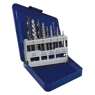 Irwin® 11119 - Hanson™ 10-piece 3/32" to 5/8" Square Shank Spiral Flute Screw Extractor Kit