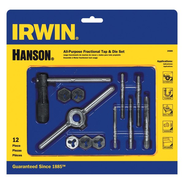 IRWIN® - Hanson™ 12-Piece Machine Screw, SAE Tap/Die Set