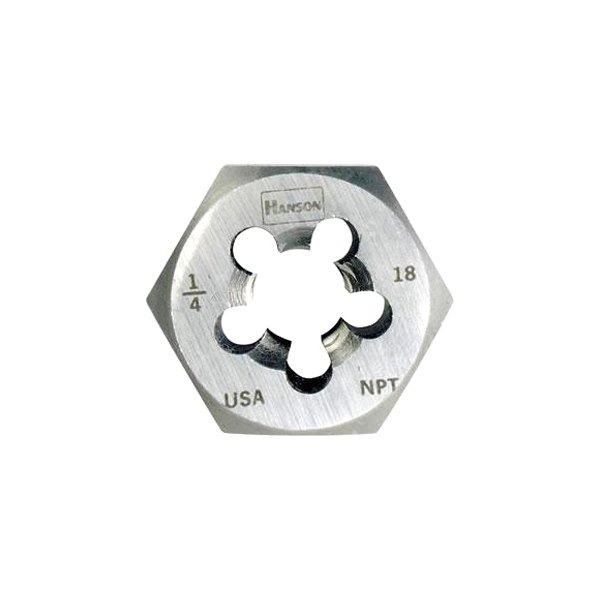IRWIN® - Hanson™ 1/8"-27 NPT Pipe Taper HCS Right-Hand Re-Threading Solid Hexagon Die