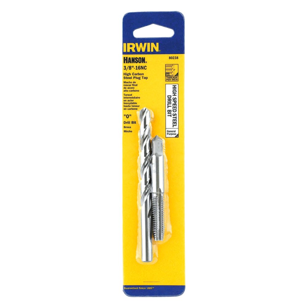 IRWIN 80222 Hanson Machine Screw Tap Drill Bit Set 12 24 UNC Tap 16 Drill Bit TOOLSiD