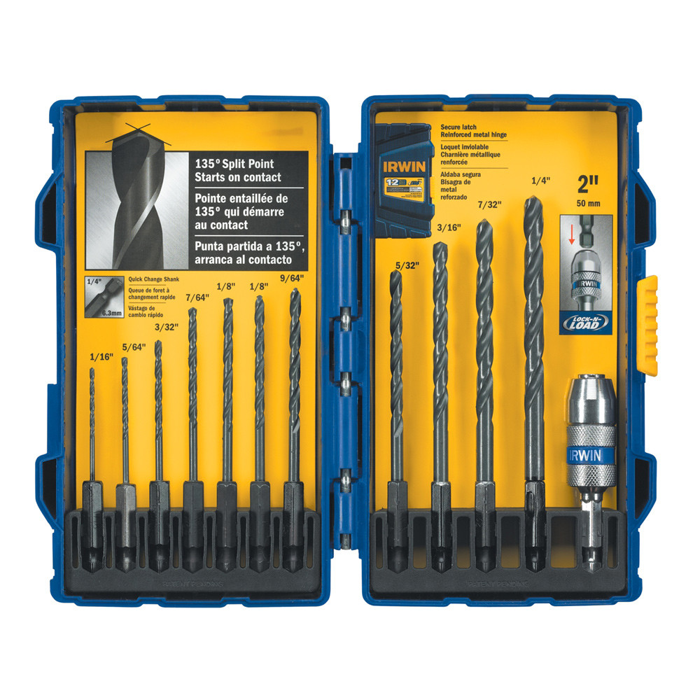 IRWIN® 4935643 - 12-Piece Black Oxide HSS 1/4