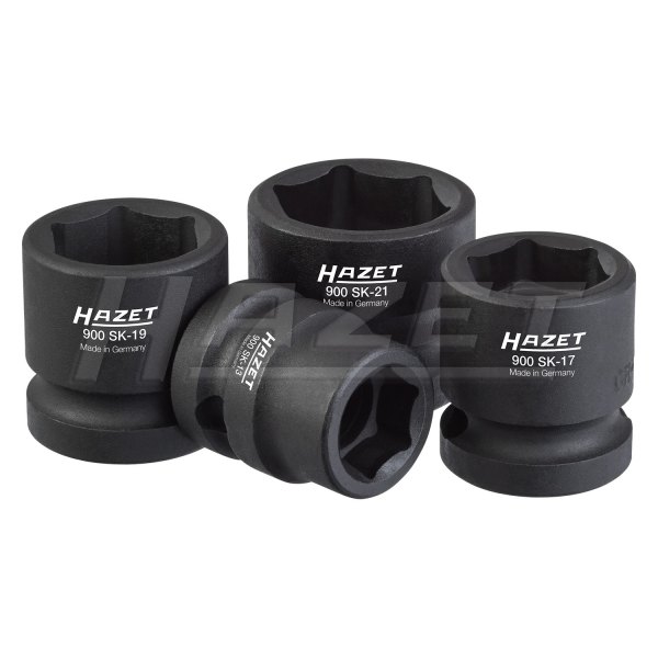 Hazet® - (4 Pieces) 1/2" Drive Metric 6-Point Impact Socket Set
