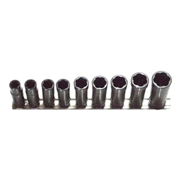 Turbo Sockets® - 9-piece 3/8" Drive 10 to 19 mm Deep Bolt Extractor Set