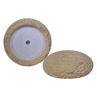 Hi-Tech® - Hi-Buff™ 7-1/2" Wool White Hook-and-Loop Buffing Pad