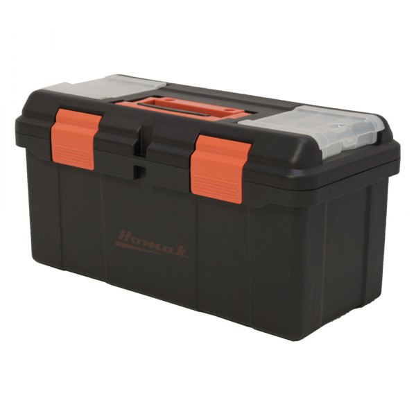 Homak® - Plastic Portable Tool Box with Beveled Lid (16" W x 7" D x 7" H)