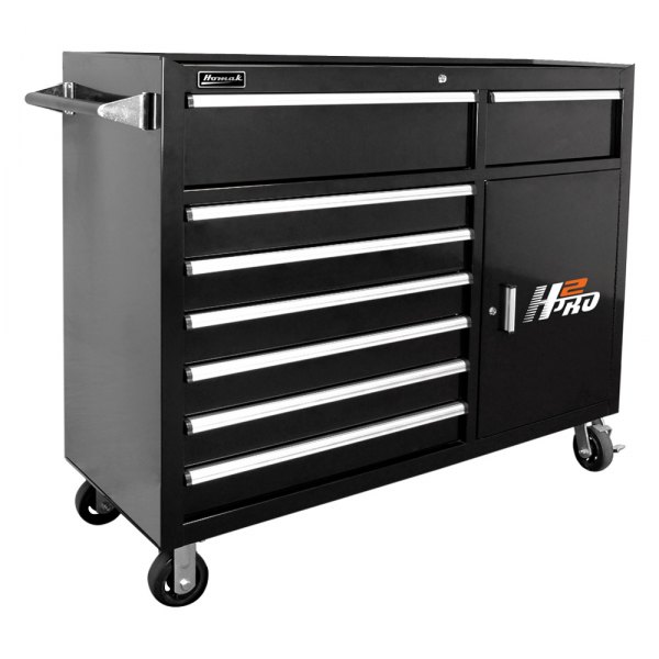 Homak® - H2Pro™ Black Rolling Tool Cabinet (56" W x 23" D x 46" H)