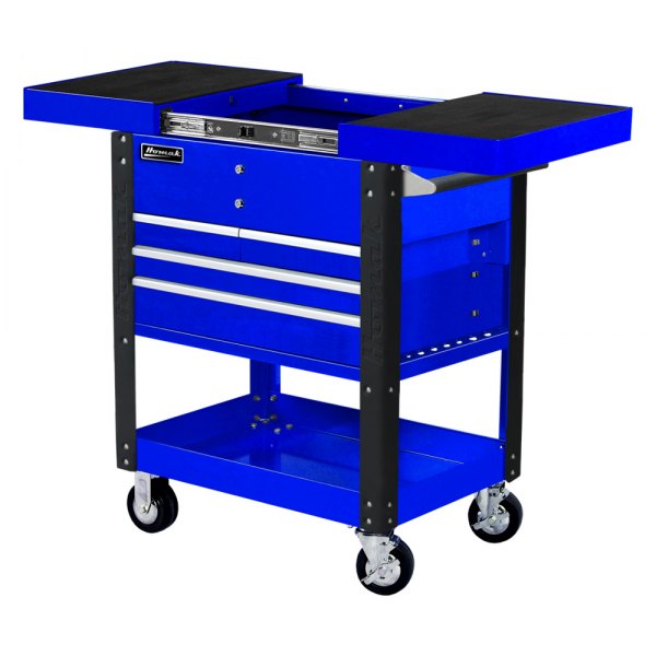 Homak® - RS Pro™ 20.63" x 30.25" x 42" Blue Steel Slide Top 4-Drawer 1-Shelf Service Cart