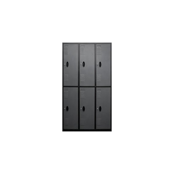 Homak® - 70.75" H x 35.5" W x 19.6" L Gray 6-Door Locker