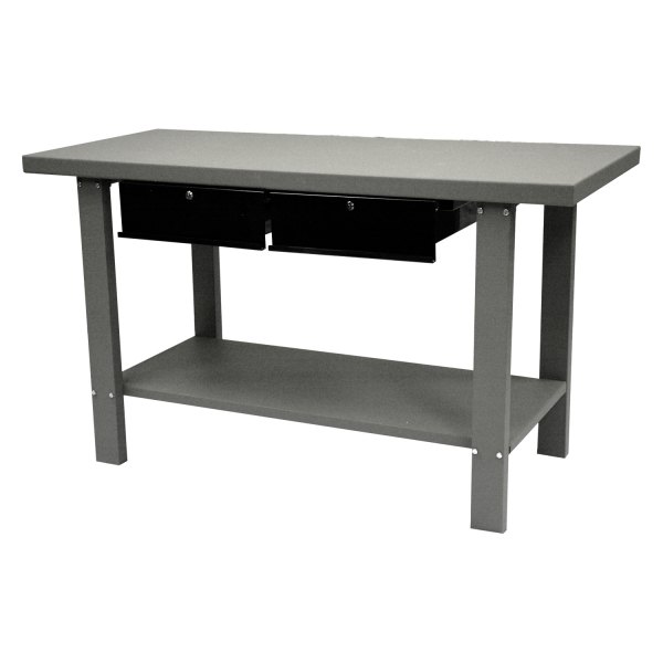 Homak® - Gray 2-Drawer Industrial Workbench (34" W x 59" L x 25-1/2" H)