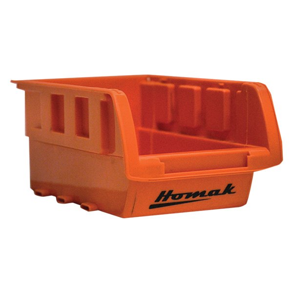 Homak® - 4" Orange Plastic Bin