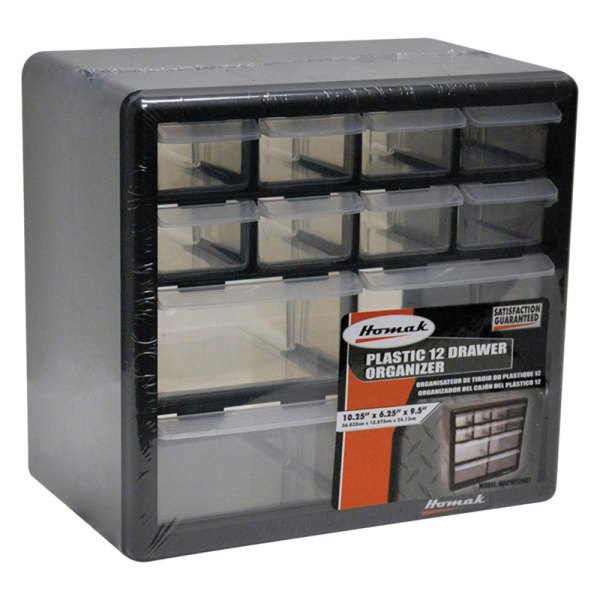 Homak® - 12-Bin Gray Small Parts Cabinet
