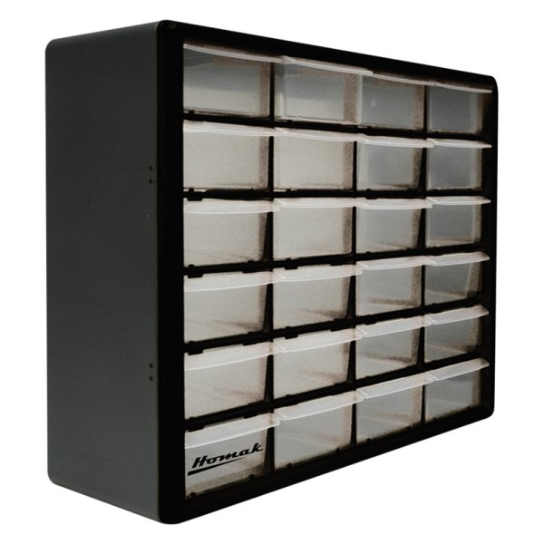 Homak® - 24-Bin Black Small Parts Cabinet