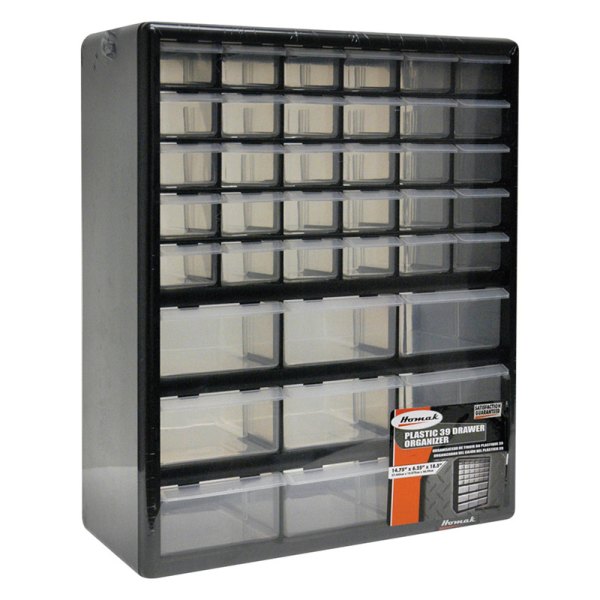 Homak® - 39-Bin Black Small Parts Cabinet
