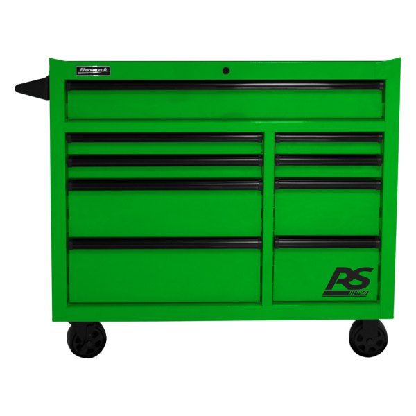 Homak® - RS Pro™ Lime Green Rolling Tool Cabinet (41" W x 24" D x 39" H)