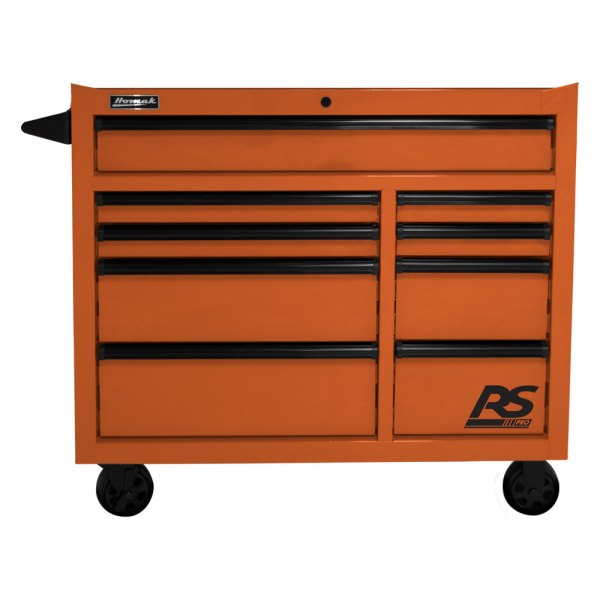 Homak® - RS Pro™ Orange Rolling Tool Cabinet (41" W x 24" D x 39" H)