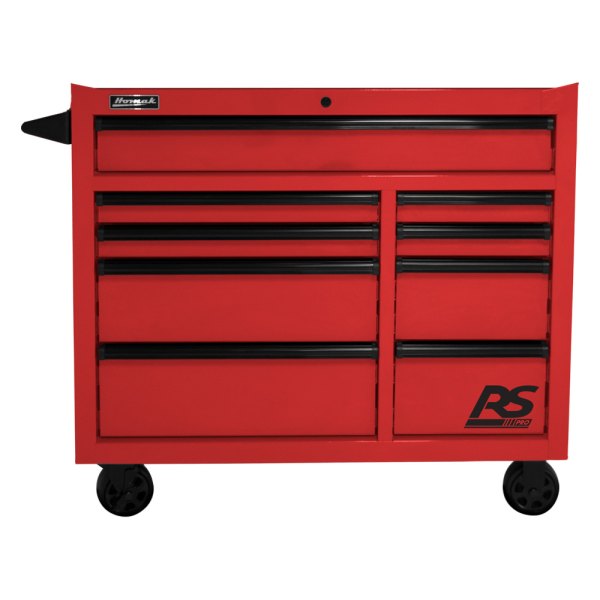 Homak® - RS Pro™ Red Rolling Tool Cabinet (41" W x 24" D x 39" H)