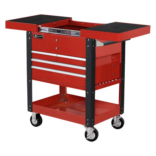 Homak® RD06043500 Pro Series 35" Red 4Drawer Slide Top Service Cart