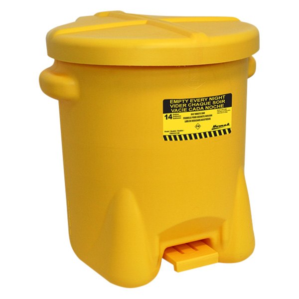 Homak® - H2PRO™ 14 gal Yellow Oil Waste Can