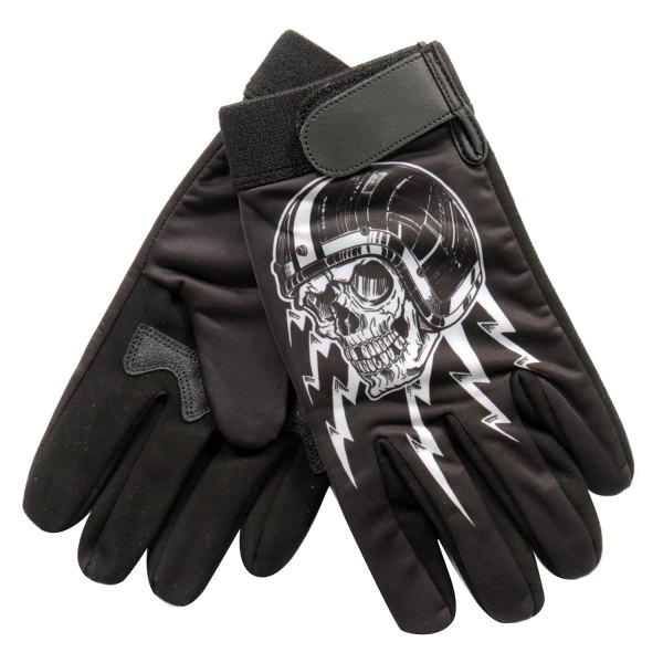 Hot Leathers® - Sublimated 3/4 Skull Gloves (Small)
