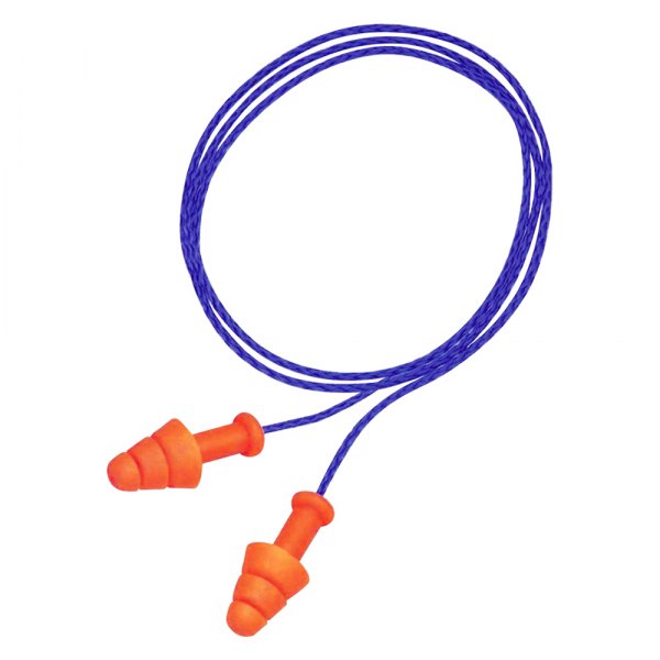 Howard Leight® - 25 dB Orange Reusable Smart Fit Tapered Corded Earplugs with Carrying Case (2 Pairs)