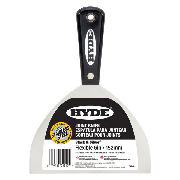 HYDE® - Black & Silver™ 6" Flexible Stainless Steel Joint Knife