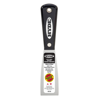 HYDE® - Black & Silver™ 1-1/2" Stiff Carbon Steel Putty Knife