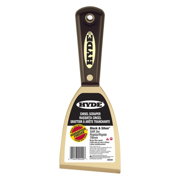 HYDE® - Black & Silver™ 3" Brass Chisel Scraper