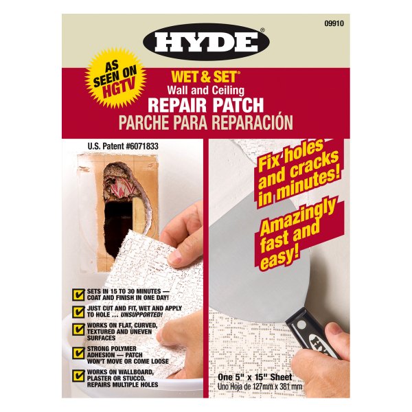 HYDE® - Wet & Set™ 1.25' x 5" Wall & Ceiling Repair Patch