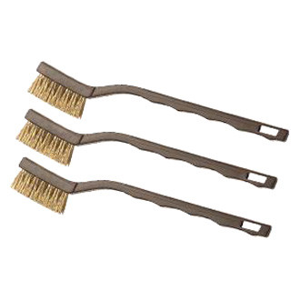 HYDE® - 7" Brass Mini Wire Brush (3 Pieces)