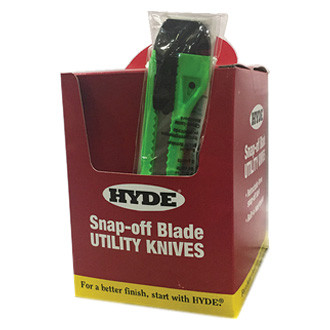 HYDE® - 18 mm Retractable Utility Knifes (25 Pieces)