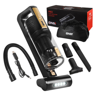 iD Select® - DNA™ Pro Car 40W 4500PA Suction Mini Handheld Cordless Vacuum Cleaner with LED Light and Car Cleaning Kit