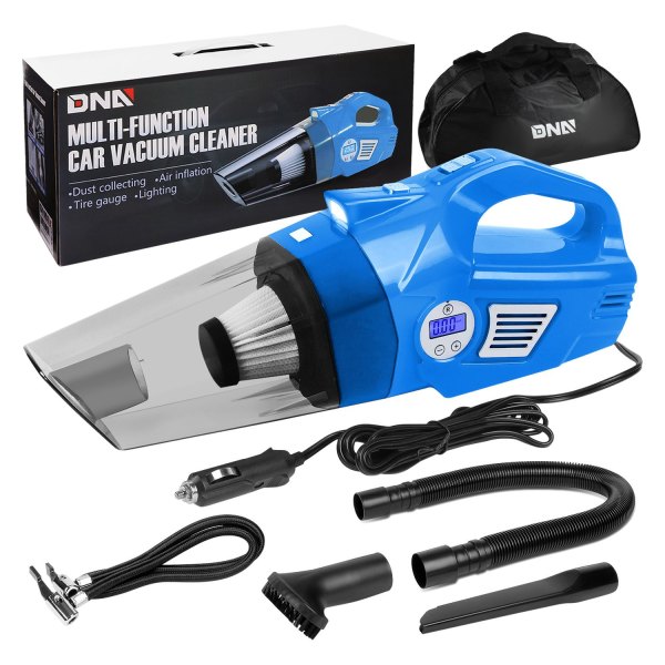 iD Select® - DNA™ 70W Blue Portable Handheld Mini Corded Multi-Function Car Vacuum Cleaner Kit with LED Light