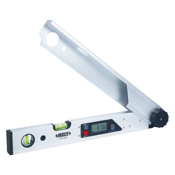 Insize® - 0° to 225° Digital Gauge IP54 Waterproof Protractor with Level Vial