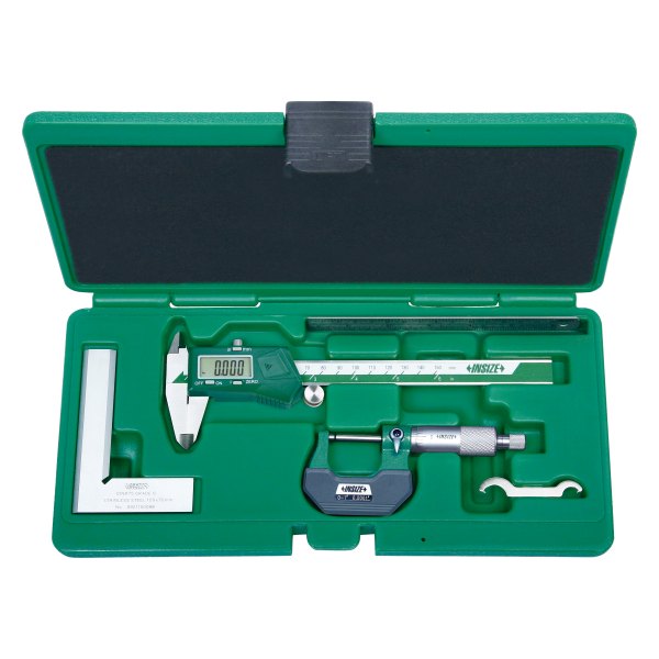 Insize® - 4-piece Measuring Tool Set in Hard Plastic Storage Case