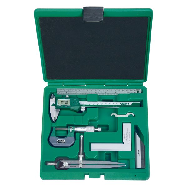 Insize® - 6-piece Measuring Tool Set in Hard Plastic Storage Case
