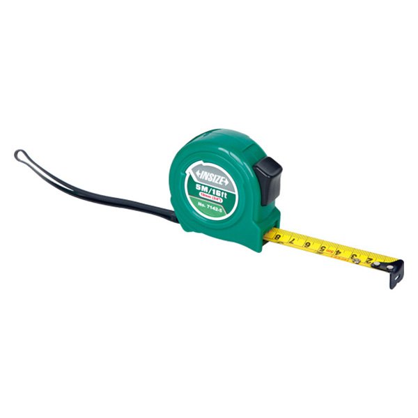 Insize® - 16' (5 m) SAE/Metric Green/Yellow Measuring Tape