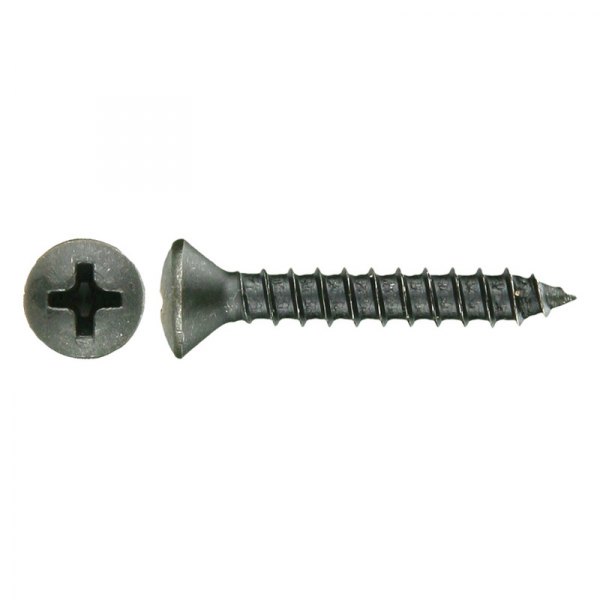 Install Bay® - #8 x 1" Steel Black Phillips Oval Head SAE Screws (500 Pieces)