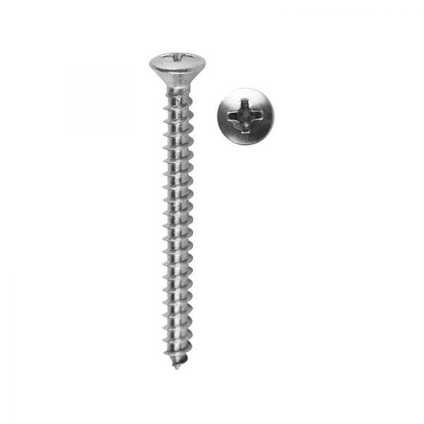 Install Bay® - #10 x 2" Stainless Steel Phillips Oval Head SAE Screws (100 Pieces)