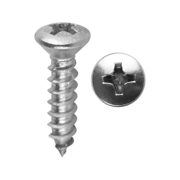 Install Bay® - #8 x 3/4" Stainless Steel Phillips Oval Head SAE Screws (100 Pieces)