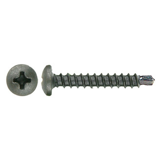 Install Bay® - #8 x 1" Steel Black Phillips Pan Head Self-Drilling Tek Screws (500 Pieces)