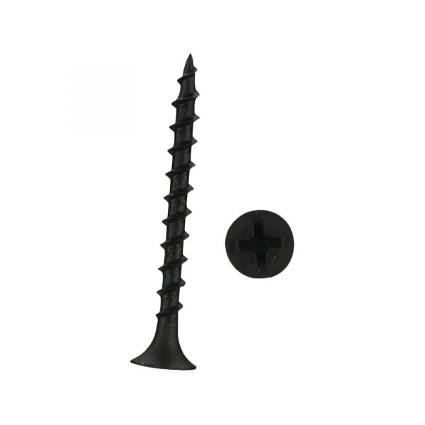 Install Bay® - #6 x 1-1/2" Steel Black Coarse Phillips Bugle Head SAE Screws (500 Pieces)