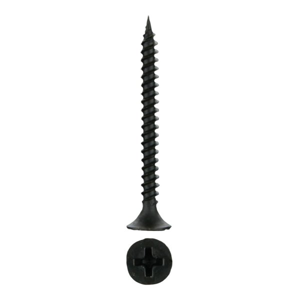 Install Bay® - #6 x 1-1/2" Steel Black Fine Phillips Bugle Head SAE Screws (500 Pieces)