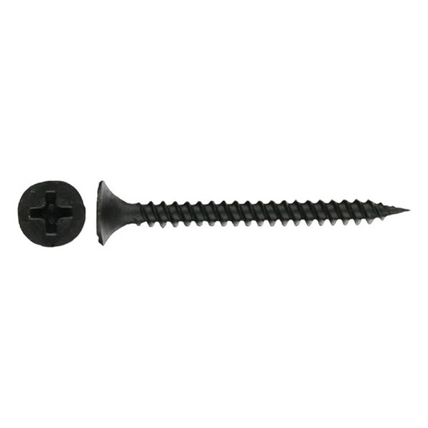 Install Bay® - #6 x 1-1/4" Steel Black Fine Phillips Bugle Head SAE Screws (500 Pieces)