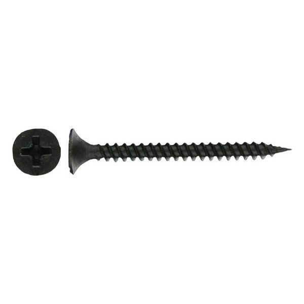 Install Bay® - #6 x 1-5/8" Steel Black Fine Phillips Bugle Head SAE Screws (500 Pieces)