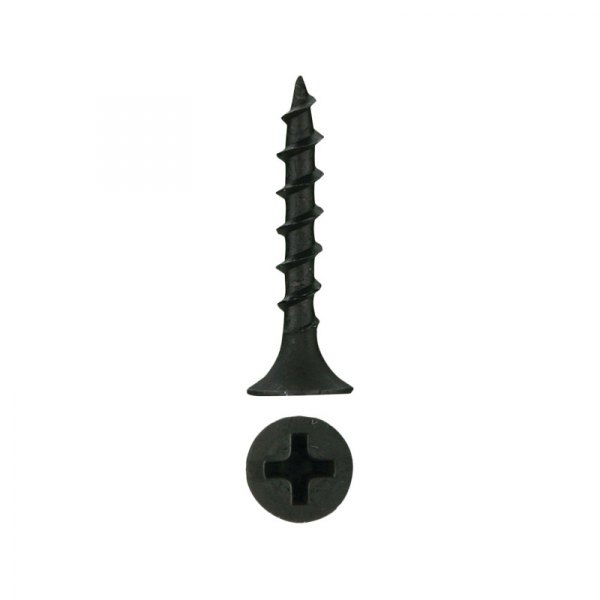 Install Bay® - #6 x 1" Steel Black Coarse Phillips Bugle Head SAE Screws (500 Pieces)