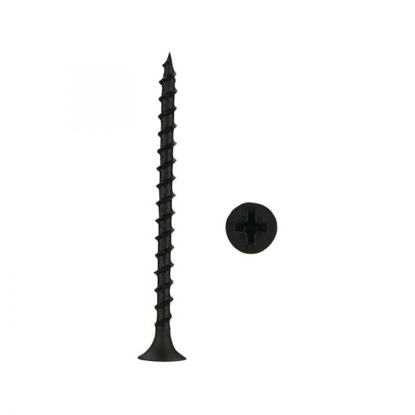 Install Bay® - #6 x 2" Steel Black Coarse Phillips Bugle Head SAE Screws (500 Pieces)